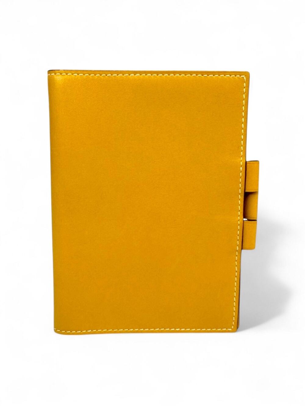 Hermès Vintage PM Yellow Smooth Leather Agenda Cover Planner Notebook Holder